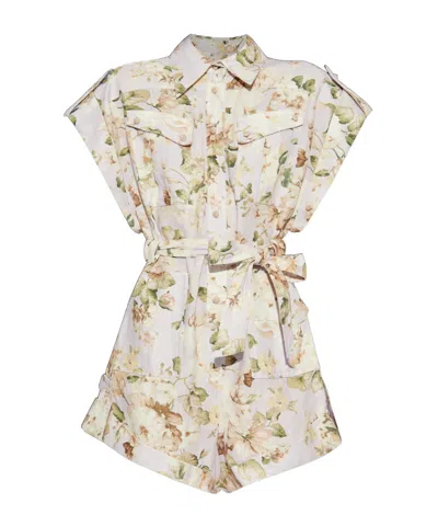 Zimmermann Women's Acacia Pocket Playsuit In Purple