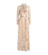 Zimmermann Floral Rebellion Maxi Shirt Dress In Nude