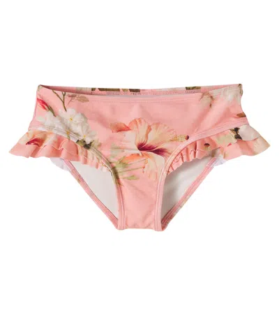 Zimmermann Floral Ruffled Bikini Bottoms In Multi