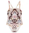Zimmermann Floral Swimsuit In Multi