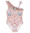 Zimmermann Floral Swimsuit In Multi