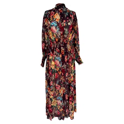 Zimmermann Floral-print Long Sleeve Maxi Dress In Multicolor Cotton