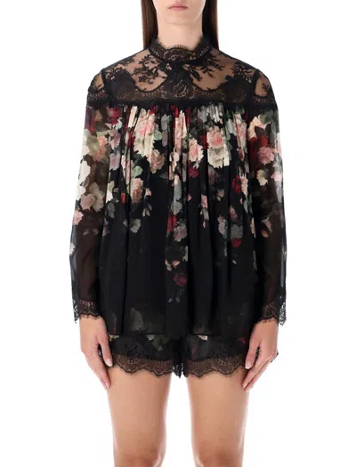 ZIMMERMANN ZIMMERMANN HYPNOTIC FLORAL CHIFFON LACE TOP