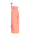 Zimmermann One-shoulder Floral-print Slub Linen Midi Dress