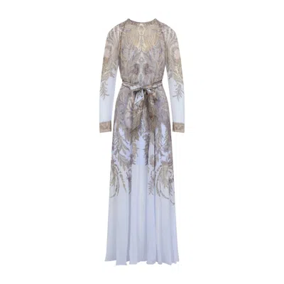 Zimmermann Flowing Maxi Dress With Paisley In Purple