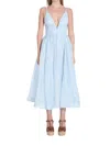 Zimmermann Womens Mint Illuminate V-neck Linen-silk Midi Dress Xs