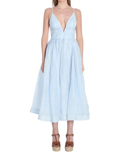 ZIMMERMANN FLOWING MINT GREEN MIDI DRESS