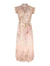 Zimmermann Fluid Rebellion Dress In Nude