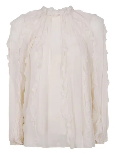 ZIMMERMANN "FRILL" BILLOW BLOUSE,4030TF25R CREAM