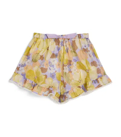 ZIMMERMANN FRILL-TRIM FLORAL SHORTS (1-12 YEARS)