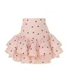 Zimmermann Crush Flip Mini Skirt Pink Hearts In Nude