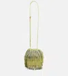 Zimmermann Fringe Ombré Leather Crossbody Bag In Green