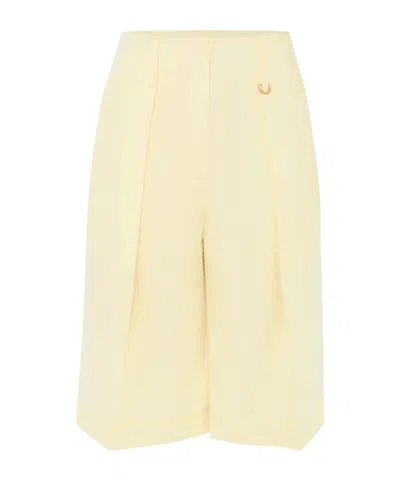 Zimmermann Front Pleated Shorts In Nude | ModeSens