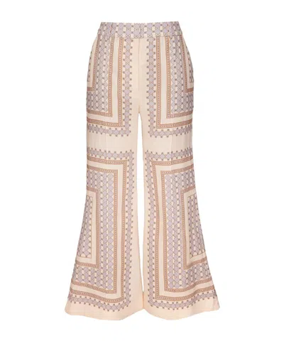 Zimmermann Geometric Patterned Trousers In Brown