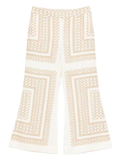 ZIMMERMANN GEOMETRIC-PRINT FLARED TROUSERS