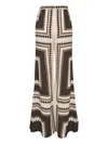 Zimmermann Geometric-print Trousers In Brown