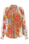 Zimmermann Ginger Relaxed Fit Buttoned Silk Blouse