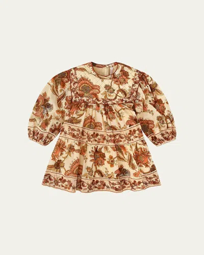 Zimmermann Kids' Girl's Aster Quilted Dress In Multi