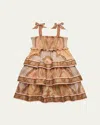 Zimmermann Awaken Kids Tiered Dress In Brown