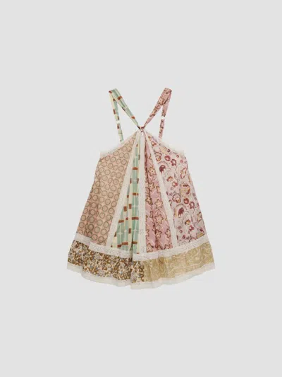 Zimmermann Girl's Baby Girl's, Little Girl's & Girl's Fairlight Patchwork Cotton Halterneck Dress In Spliced