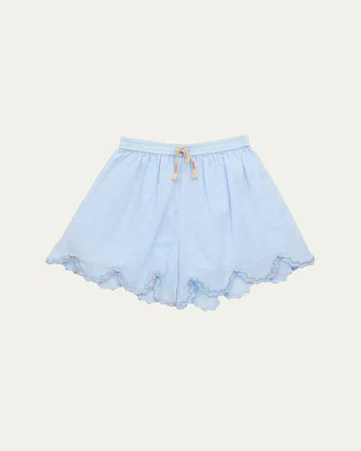 ZIMMERMANN GIRL'S CASCADIAN RIC RAC-TRIM SHORTS