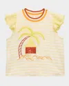 Zimmermann Linen Appliqué Cascadian Frill T-shirt In Neutral