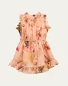 Zimmermann Cotton Rhiannon Flip Dress In Pink Palm Floral