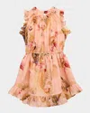 Zimmermann Cotton Rhiannon Flip Dress In Pink Palm Floral