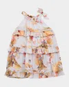 Zimmermann Cotton Rhiannon Swing Dress In Aqua Palm Floral