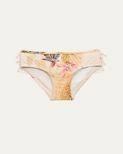 Zimmermann Girl's Rhiannon Kids Bikini Bottoms In Multi