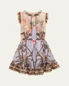 Zimmermann Sleeveless Dress In Blue Floral