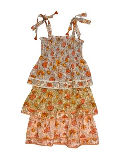 Pre-owned Zimmermann Kids' Girl's  Floral Print Mini Dress In Multicolor