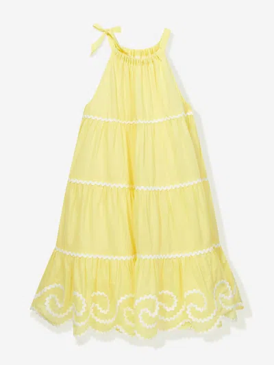 Zimmermann Kids' Girls Alight Halter Dress In Yellow
