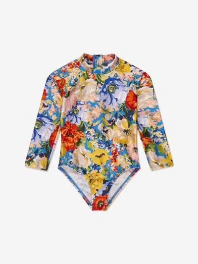 ZIMMERMANN GIRLS ALIGHT LONG SLEEVE SWIMSUIT