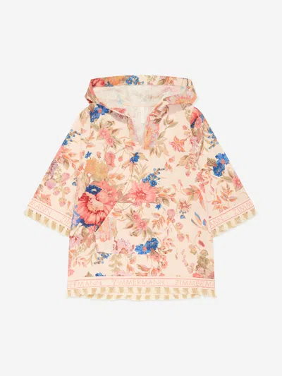 Zimmermann Kids' Girls August Floral Coverup In Multicoloured