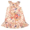 Zimmermann Neutral August Floral-print Dress In Beige