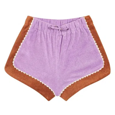 ZIMMERMANN ZIMMERMANN GIRLS AUGUST LILA CABANA SHORTS