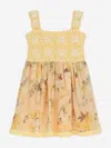 Zimmermann Girls Cascadian Crochet Dress In Yellow