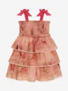 Zimmermann Girls Cascadian Tiered Dress In Brown
