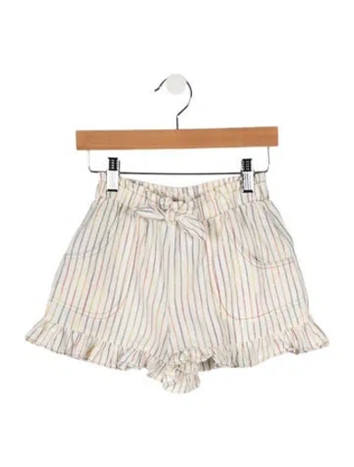 Pre-owned Zimmermann Babies' Girls Cotton Striped Shorts In Neutrals