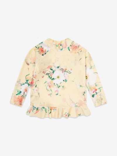 Zimmermann Girls Everley Frill Rash Guard
