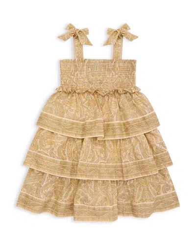 Zimmermann Girls' Fairlight Ruffled Tiered Dress Little Kid, Big Kid In Pastel Pai