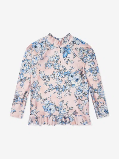 Zimmermann Kids'  Girls Floral Halliday Fril Rashie In Multicoloured