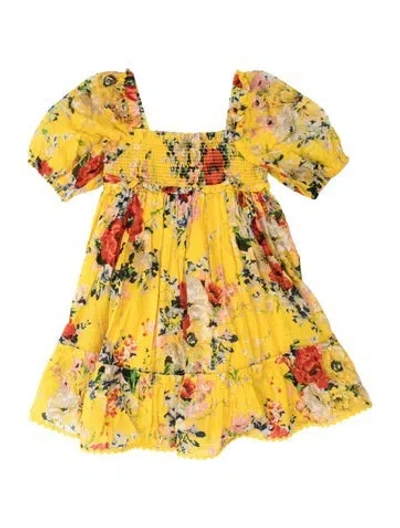 Pre-owned Zimmermann Babies' Girls Floral Print Dress In Multicolor