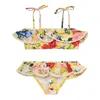 Zimmermann Alight Trim Frill Bikini In Yellow