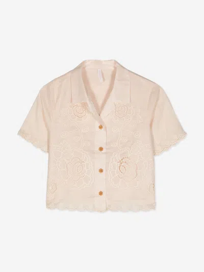 ZIMMERMANN ZIMMERMANN GIRLS HALLIDAY EMBROIDERED SHIRT