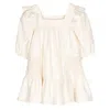 Zimmermann Girls Halliday Puff-sleeves Dress In Neutral