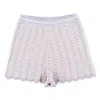 Zimmermann Girls Halliday Textured Knit Shorts