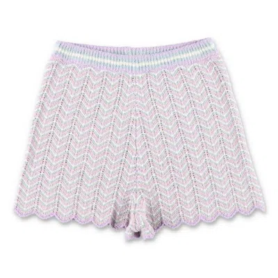 ZIMMERMANN ZIMMERMANN GIRLS HALLIDAY STRIPED KNIT SHORTS