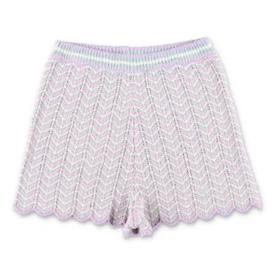 Zimmermann Kids' Girls Halliday Striped Knit Shorts In White